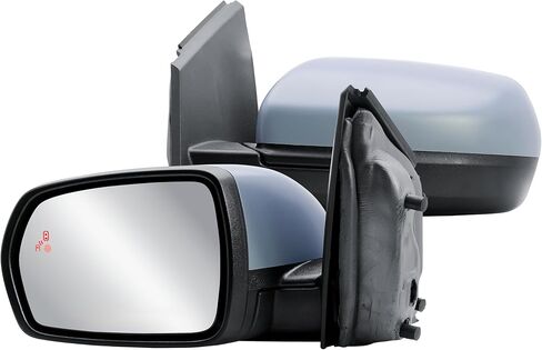 Replacement Passenger Right Side Door Mirror Electric Heated Glass with BLIS Textured Black Back Cover Manual Folding for Ford Edge 2015-2023 in Saudi Arabia