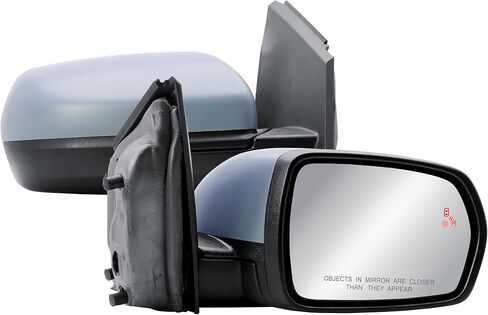 Replacement Passenger Right Side Door Mirror Electric Heated Glass with BLIS Textured Black Back Cover Manual Folding for Ford Edge 2015-2023 in Saudi Arabia