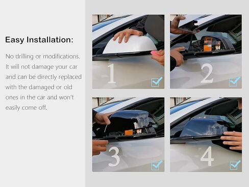 AUCERAMIC متوافق مع طراز Tesla 3 أسود يمين غطاء مرآة الرؤية الخلفية 2017 2018 2019 2020 2021 2022 2023 2024 2025 1092292-00 1092292-00-D in Saudi Arabia