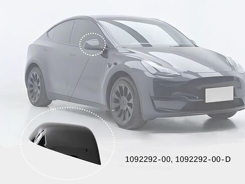 AUCERAMIC متوافق مع طراز Tesla 3 أسود يمين غطاء مرآة الرؤية الخلفية 2017 2018 2019 2020 2021 2022 2023 2024 2025 1092292-00 1092292-00-D in Saudi Arabia