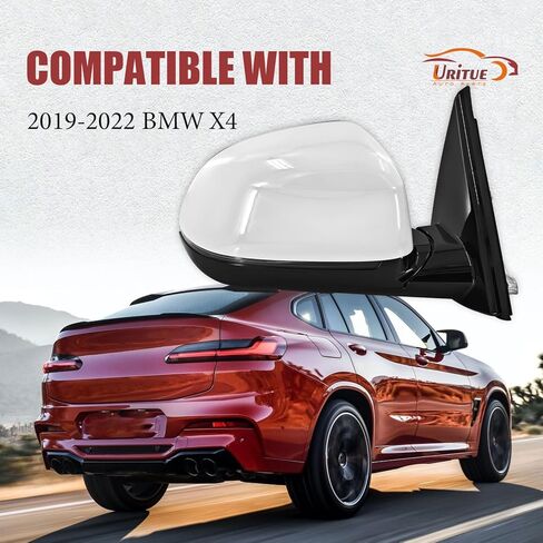 Right Passenger Side Mirror Fits for BMW X4 2019-2022 Support Power Folding Support BSM Glass Adjustment Power Heated with Turn Signal Light with Memory in Kuwait