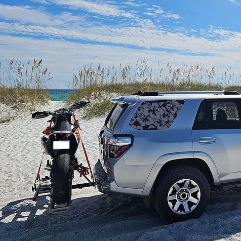 2 قطعة 42 × 90 سم ملصق لاصق على شكل زهور الكركديه للنافذة الجانبية العالمية للسيارة، ملصق زهرة الكركديه من الفينيل الأسود غير اللامع لنافذة السيارة in Kuwait