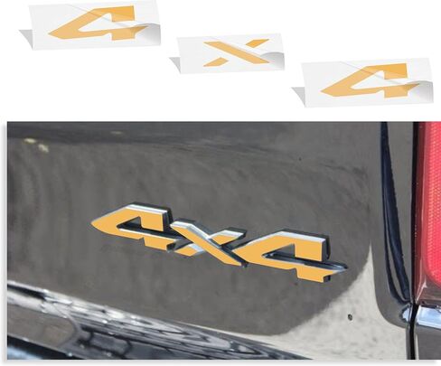 Reflective Concepts 4x4 Emblem Overlay Decal Sticker -Fits: 2019-2026 Ram, NOT for Classic - (Color: Gloss Black) in Saudi Arabia