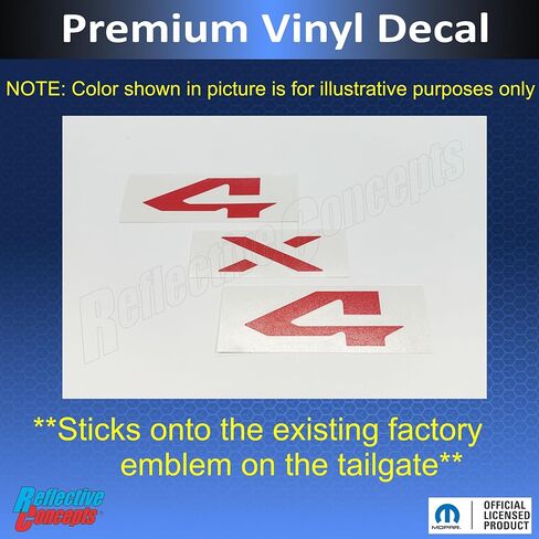 Reflective Concepts 4x4 Emblem Overlay Decal Sticker -Fits: 2019-2026 Ram, NOT for Classic - (Color: Gloss Black) in Saudi Arabia