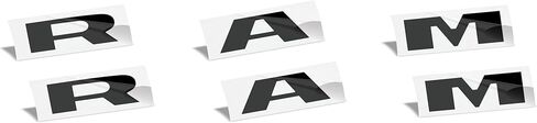 Reflective Concepts 4x4 Emblem Overlay Decal Sticker -Fits: 2019-2026 Ram, NOT for Classic - (Color: Gloss Black) in Saudi Arabia