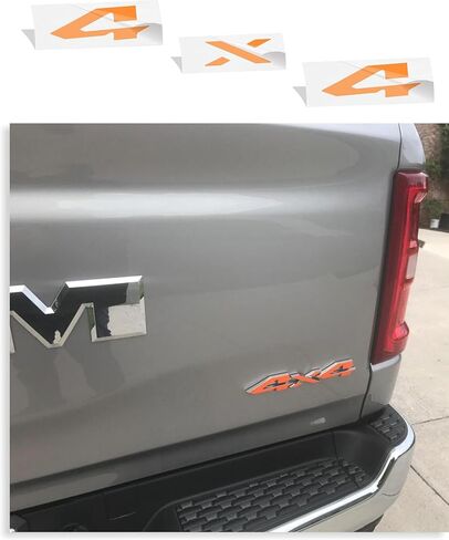 Reflective Concepts 4x4 Emblem Overlay Decal Sticker -Fits: 2019-2026 Ram, NOT for Classic - (Color: Gloss Black) in Saudi Arabia