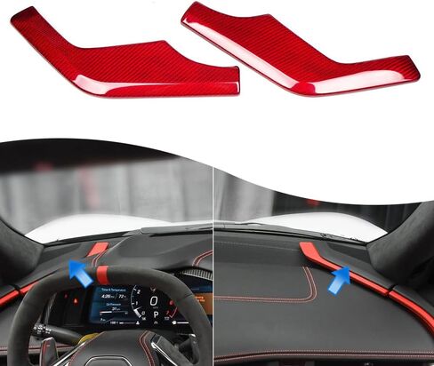 Jogon Real Carbon Fiber Console Dashboard Speaker Cover for Chevrolet Corvette C8 Stingray Z06 Z51 2020 2021 2022 2023 2024 2025 High Pitched Horn Trim in Kuwait