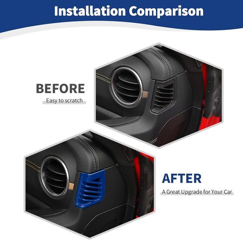 for Wrangler Dash Side Air Vent Cover Trim for Jeep Wrangler/Gladiator 2024-Present Blue Interior Accessories 2pcs in Kuwait