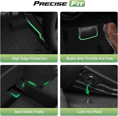 Taurus Floor Mats - Car Mats for Ford Taurus Gasoline 2010-2019, All Weather Floor Mats and Cargo Liner for Taurus Accessories, Heavy Duty Rubber Mats, Car Accessories in Saudi Arabia