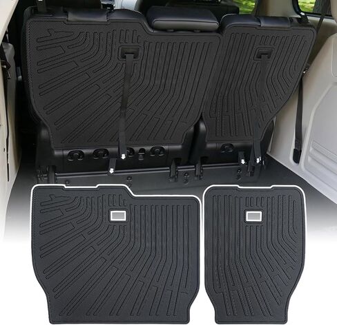 Cargo Liners Backrest Mat Compatible with Dodge Grand Caravan 7 Seat Accessories 2008-2021 Rear Trunk Mat Rear Seat Back Cover Protector All Weather Anti-Slip Split Dog Liner in Saudi Arabia