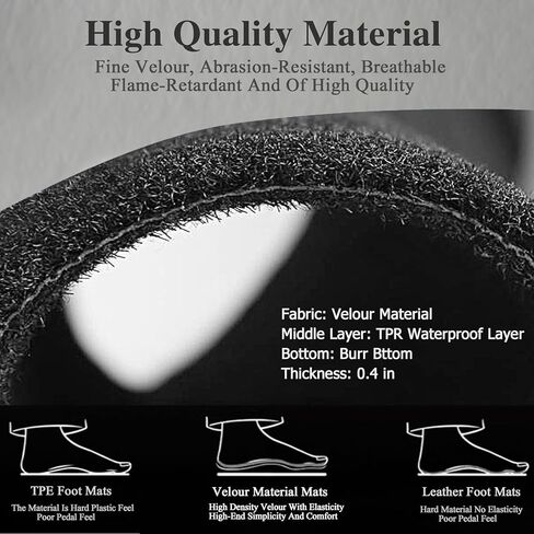 Mythoria Car Floor Mats Full Set Fit for Mini Cooper R56 2008 2009 2010 2011 2012 2013 2014 | All-Weather Protection,Black, Velour Carpet | Waterproof, with Anti-Slip Backing in Kuwait