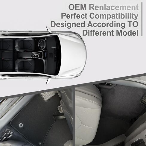 Mythoria Car Floor Mats Full Set Fit for Mini Cooper R56 2008 2009 2010 2011 2012 2013 2014 | All-Weather Protection,Black, Velour Carpet | Waterproof, with Anti-Slip Backing in Kuwait