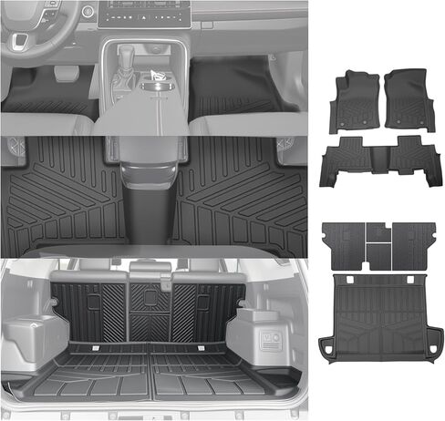 حصيرة صندوق السيارة تناسب 2013-2024 Toyota 4Runner Cargo Liner غطاء صندوق السيارة متوافق مع 4Runner 5 مقاعد الصف الثاني من الملحقات الداخلية لأرضية الحصير، قطعة واحدة in Kuwait