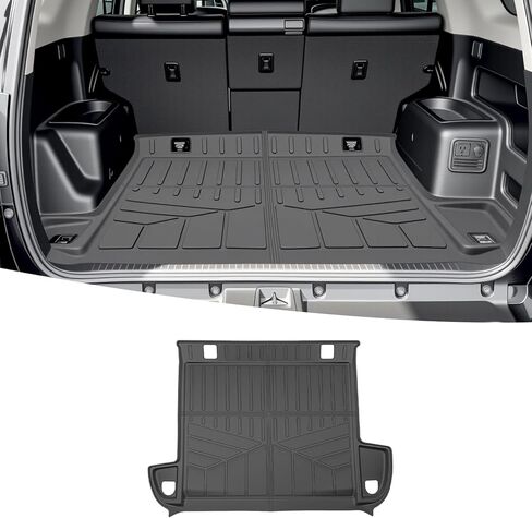 حصيرة صندوق السيارة تناسب 2013-2024 Toyota 4Runner Cargo Liner غطاء صندوق السيارة متوافق مع 4Runner 5 مقاعد الصف الثاني من الملحقات الداخلية لأرضية الحصير، قطعة واحدة in Kuwait