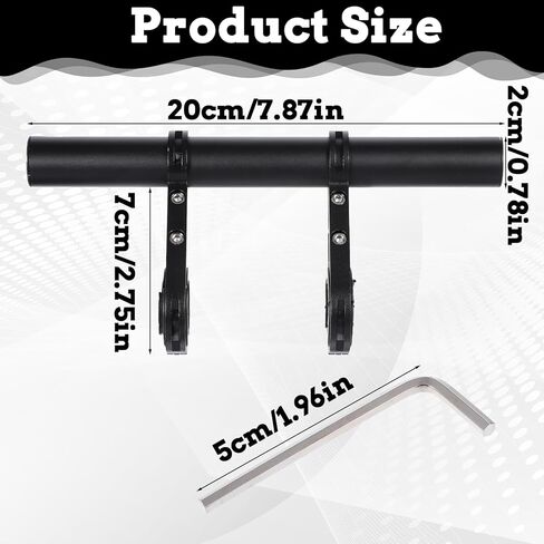 Bike Handlebar Extender, 7.9" Long Aluminum Alloy Bicycle Cross Bar Extension Multifunctional with Double Mounting Clamp Bracket, Ideal for Bicycle Motorcycle Scooter Extender Bars Phone Mount in Kuwait