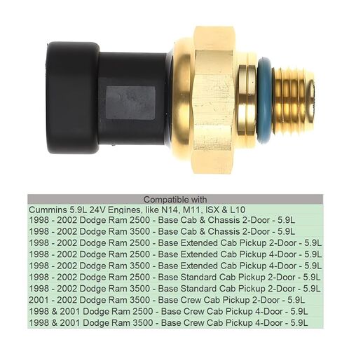 استبدل مستشعر ضغط الزيت 4921511، متوافق مع محرك Cummins 5.9L 24V 1998-2002 متوافق مع دودج رام 2500 3500 يستبدل 5012991AD 4326849 5011434AA 5012991AA in Kuwait