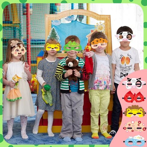 10 Pcs Passover Masks Decorations,Frogs Locust Plagues Theme Colorful Pesach Felt Face Masks Passover Party Favors Costume Accessories Seder Decoration in Kuwait