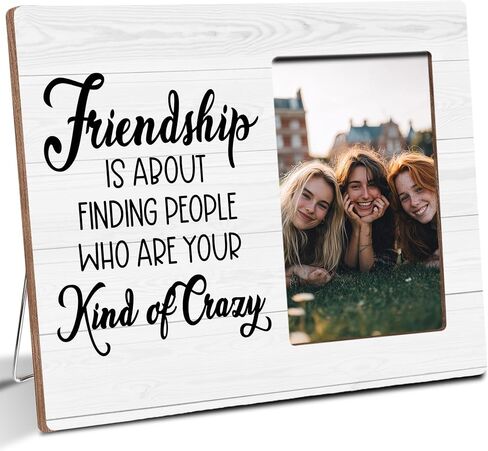 Friendship Wooden Picture Frame Gifts for Friends, Good Friends Are Like Stars, Appreciation Thank You Gifts, Fits 4x6 Photo Frame in Saudi Arabia