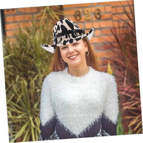 Didiseaon Cowgirl Hat Fit and Stylish Design for Dress up Parties and Outdoor Events Belted Western Hat for Women and Men Multi in Saudi Arabia