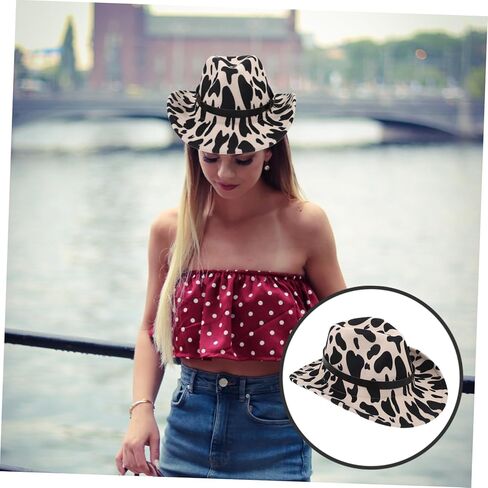 Didiseaon Cowgirl Hat Fit and Stylish Design for Dress up Parties and Outdoor Events Belted Western Hat for Women and Men Multi in Saudi Arabia