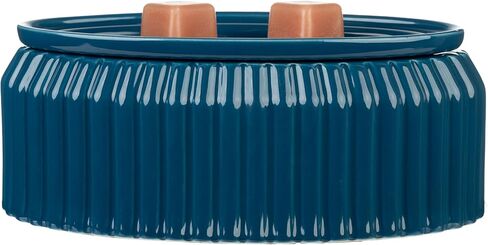 Scentsationals Wax Melt Warmer, for Scented Wax Melts - Ribbed Teal - Fragrance Warmer for Cubes and Tarts in Saudi Arabia
