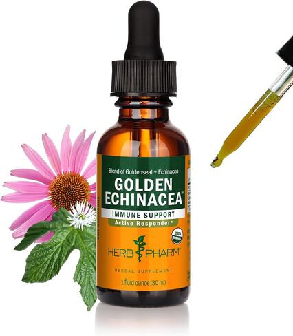 Herb Pharm Certified Organic Golden Echinacea Liquid Extract for Immune System Support - 4 Ounce in Kuwait