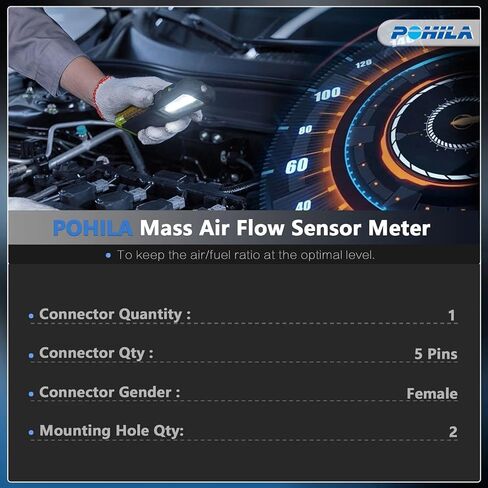 Mass Air Flow Sensor MAF 22204-22010 Compatible with Toyota 1999-2002 4runner 3.4L,2000-2004 Avalon 3.0L,2003-2008 Corolla 1.8L,Lexus GS300/ES330/RX300,Replaces OE 22204-07010,336-05231 in Saudi Arabia