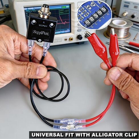 Fuse Saver & Circuit Tester Pro Kit - 3A Resettable Fuse Tester with Extra Alligator Clips, UL Rated 24V AC/DC & 125/250V AC, Universal HVAC & Short Finder Tool in Kuwait