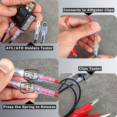 Fuse Saver & Circuit Tester Pro Kit - 3A Resettable Fuse Tester with Extra Alligator Clips, UL Rated 24V AC/DC & 125/250V AC, Universal HVAC & Short Finder Tool in Kuwait