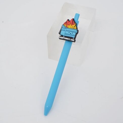 9 Pack Funny Pens - Novelty Ballpoint Set for Adults Kids - Fine Point Smooth Writing Cute Pen for School Work Office - Black Ink Torch Design with Motivational Cards - Fun Writing Gift in Saudi Arabia