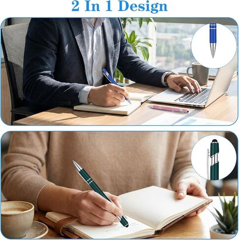 60 قلم حبر جاف مع طرف قلم - قلم منقوش لشاشات اللمس، قلم معدني قابل للنقش 2 في 1، 5 ألوان (طرف 1.0 مم/ 0.04 بوصة) in Kuwait