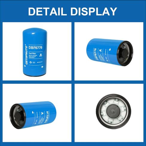 DBF6776 Fuel Filter Compatible with Cummins ISX11.9 ISX15.0 QSX11.9 X15 Engines Replace 5599456 5365988 FF5825NN BF46129 WF10515(Set of 3) in Saudi Arabia