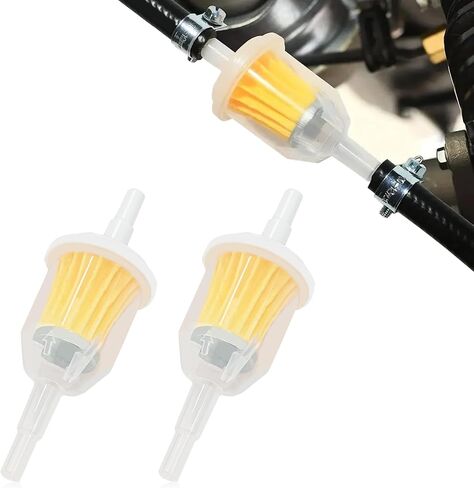 2PCS Gas Inline Fuel Filters with Magnet, 1/4" and 5/16" Motorcycle Fuel Filter, Small Engine fuel Filter, Gas Inline Fuel Filters for Small Engines, Snowmobiles, Tractors, Car Accessories in Kuwait