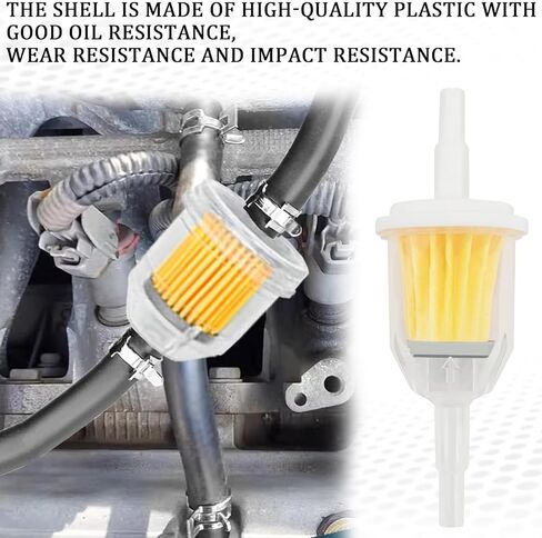 2PCS Gas Inline Fuel Filters with Magnet, 1/4" and 5/16" Motorcycle Fuel Filter, Small Engine fuel Filter, Gas Inline Fuel Filters for Small Engines, Snowmobiles, Tractors, Car Accessories in Kuwait