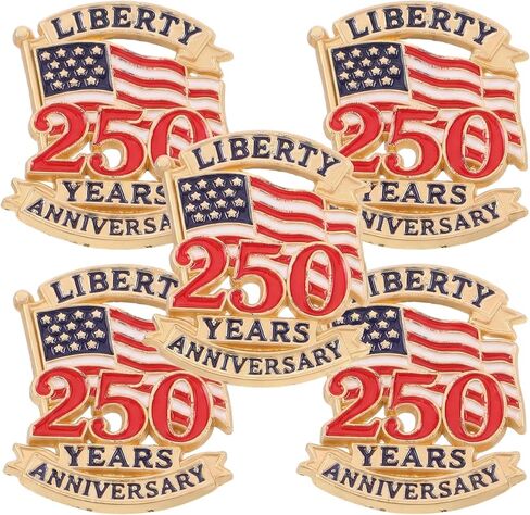 American Flag Pins 5 Pack – USA Flag Lapel Pins for Independence Day Patriotic Accessories, 250th Anniversary Commemorative Brooches for Veterans, Clothes & Hat Decor in Saudi Arabia