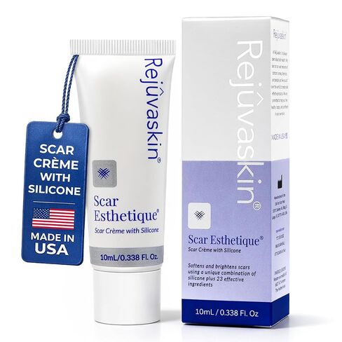 Rejuvaskin Scar Esthetique Scar Cream with Silicone - Scar Cream For Surgical Scars, Stretch Marks, Keloids, Acne, C-section, and Burns - Scar Removal Helps Reduce the Appearance of Scars - 60ml in Kuwait
