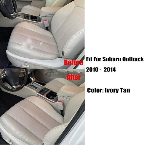 Priprilod Tan Perforated Leather Driver Side Bottom Replacement Seat Cover Compatible with Subaru Outback 2010 2011 2012 2013 2014 in Saudi Arabia