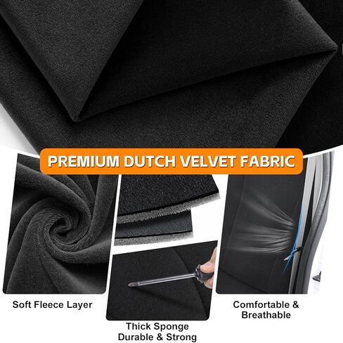 Seat Cover Compatible with 1982-1991 Chevy S10 Solid Bench Without Headrest, Dutch Velvet, Black and Charcoal in Kuwait