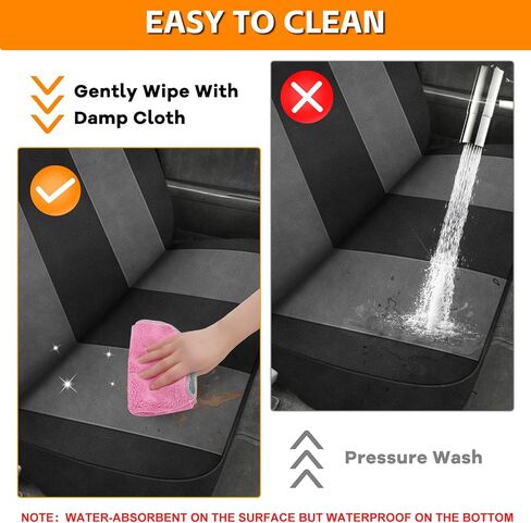 Seat Cover Compatible with 1982-1991 Chevy S10 Solid Bench Without Headrest, Dutch Velvet, Black and Charcoal in Kuwait