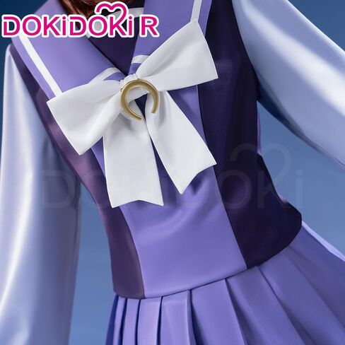 KIRA KIRA Anime Game Cosplay Costume Doki-R Winter Purple Uniform School Dress Long Sleeves Halloween Costume in Kuwait