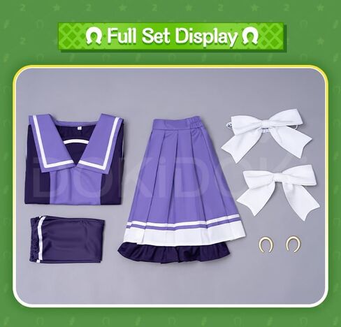 KIRA KIRA Anime Game Cosplay Costume Doki-R Winter Purple Uniform School Dress Long Sleeves Halloween Costume in Kuwait