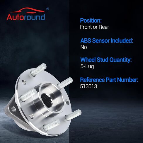 Autoround Pair 513013 Front/Rear Wheel Hub and Bearing Assembly Fit for Chevy S10/GMC S15 1983-90 (4WD), Corvette 84-96, Cadillac Eldorado/Seville 80-85, Buick Riviera/Oldsmobile Toronado 1979-85 in Saudi Arabia