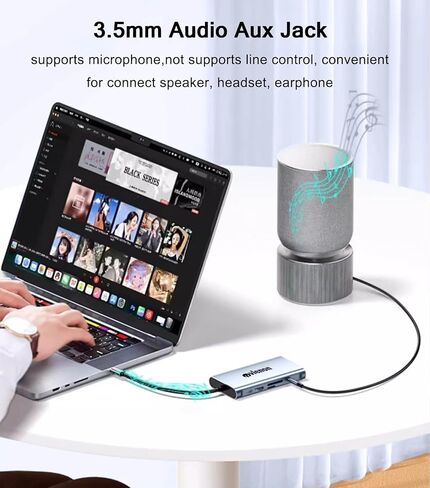 vienon USB C to HDMI Adapter for Monitor, 4K HDMI to USB C Laptop Docking Station, Thunderbolt 3/4 Compatible with MacBook Pro/Air,Galaxy S8 to S23, iPhone 15/16, iPad Pro, iMac, Surface in Kuwait