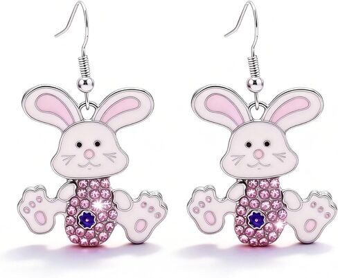 Easter Earrings for Women Cute Bunny Earrings Colorful EasterEgg Dangle Earring Spring Earring EasterHoliday Jewelry Easter Basket Stuffers Gift for Women in Kuwait