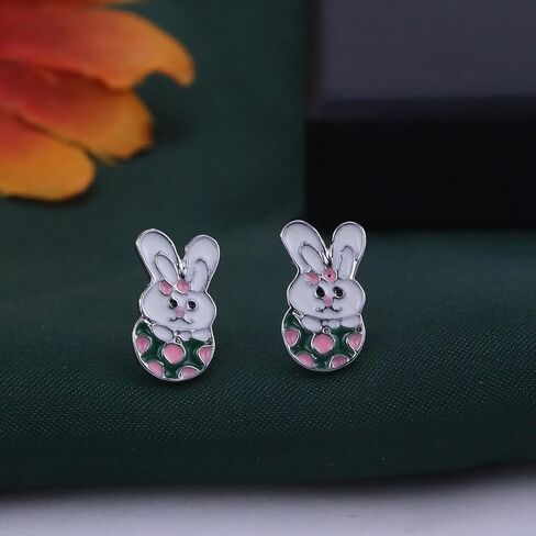 Easter Earrings for Women Cute Bunny Earrings Colorful EasterEgg Dangle Earring Spring Earring EasterHoliday Jewelry Easter Basket Stuffers Gift for Women in Saudi Arabia