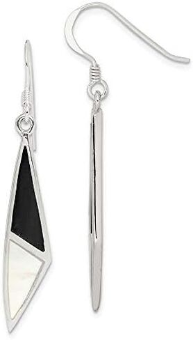 925 Sterling Silver Onyx & Mother of Pearl Earrings in Kuwait