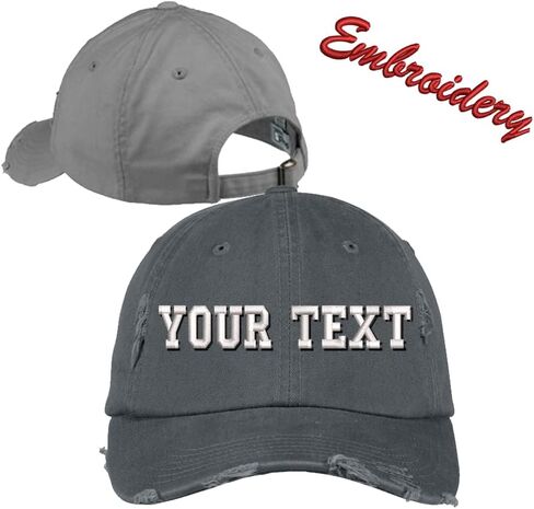 Distressed Cap DT600/ Custom Distressed Hats/Monogram Distressed Hats/Embroidery Hats/Monogram Hats in Saudi Arabia