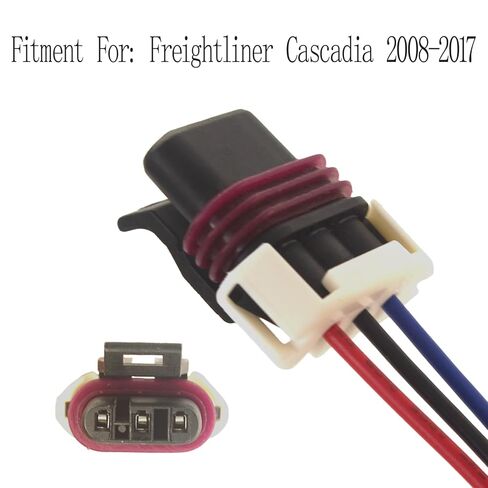 Compatible A0651907007 Front Turn Signal Lights Connector 3-PIN， with Freightliner Cascadia 2008 2009 2010 2011 2012 2013 2014 2015 2016 2017 Replace Harness linker OE# A0651907007 in Kuwait