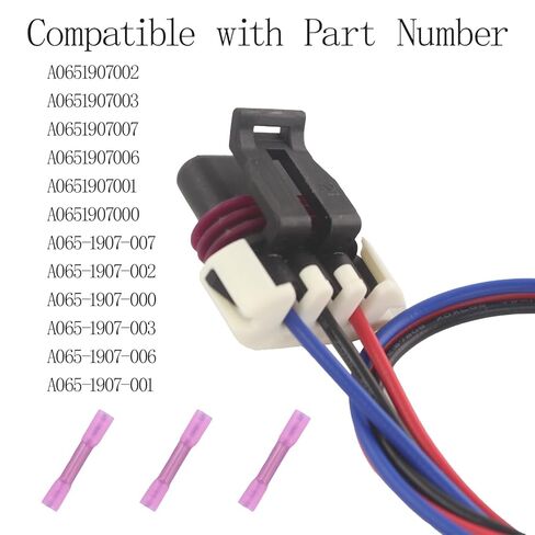 Compatible A0651907007 Front Turn Signal Lights Connector 3-PIN， with Freightliner Cascadia 2008 2009 2010 2011 2012 2013 2014 2015 2016 2017 Replace Harness linker OE# A0651907007 in Kuwait