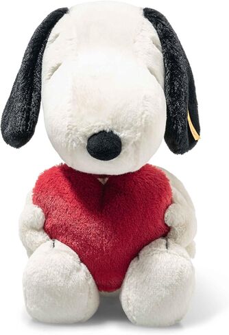 Steiff Snoopy Officially Licensed Love - Soft Plush Dog Toy Stuffed Animal Holding Red Heart Premium Peanuts Collectible, Snoopy, 12" in Kuwait
